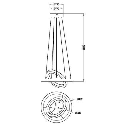 Reality - LED pendel dæmpbar CHALET LED/32W/230V