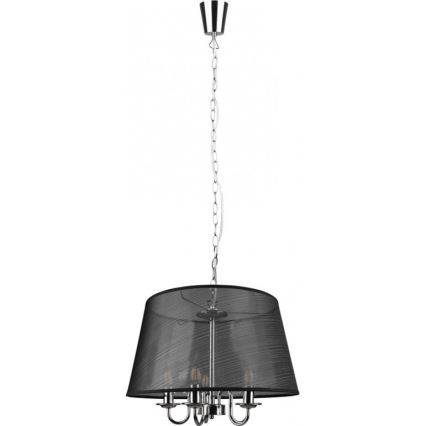 Reality - LED Pendel med kædeophæng CIMA 5xE14/40W/230V sort