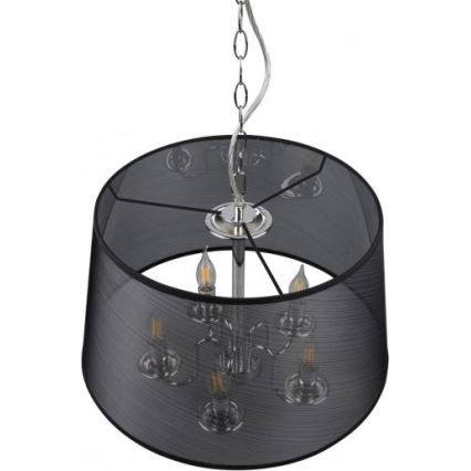 Reality - LED Pendel med kædeophæng CIMA 5xE14/40W/230V sort