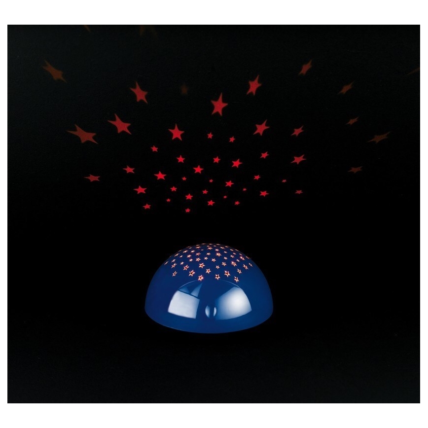 Reality - LED projektor med touch-funktion SIRIUS LED/0,5W/3xAA blå
