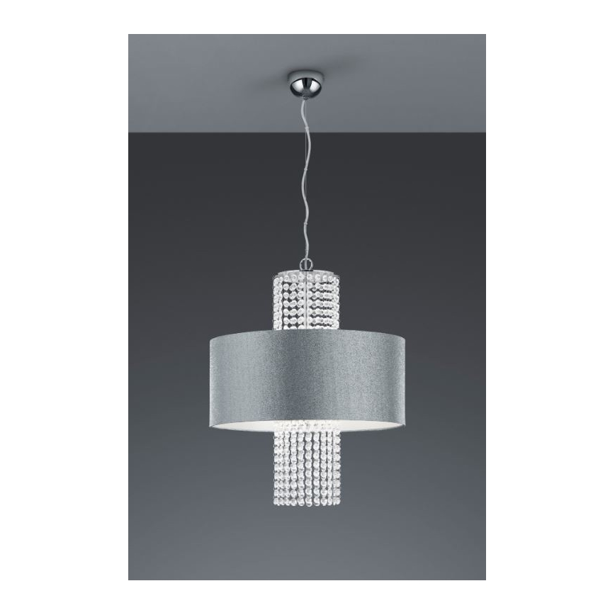 Reality - Pendel KING 3xE14/28W/230V sølvfarvet