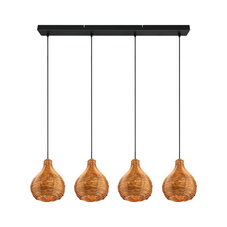 Reality - Pendel på ledning SPROUT 3xE14/40W/230V brun/rattan