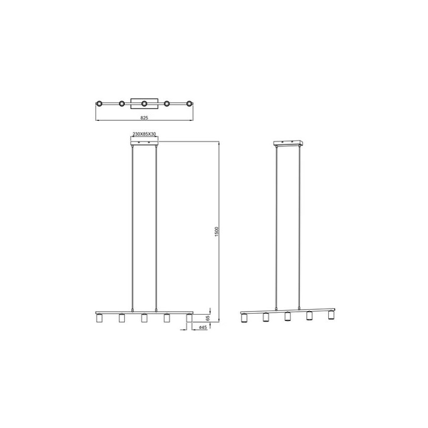 Reality - Pendel VANNES 5xE27/40W/230V