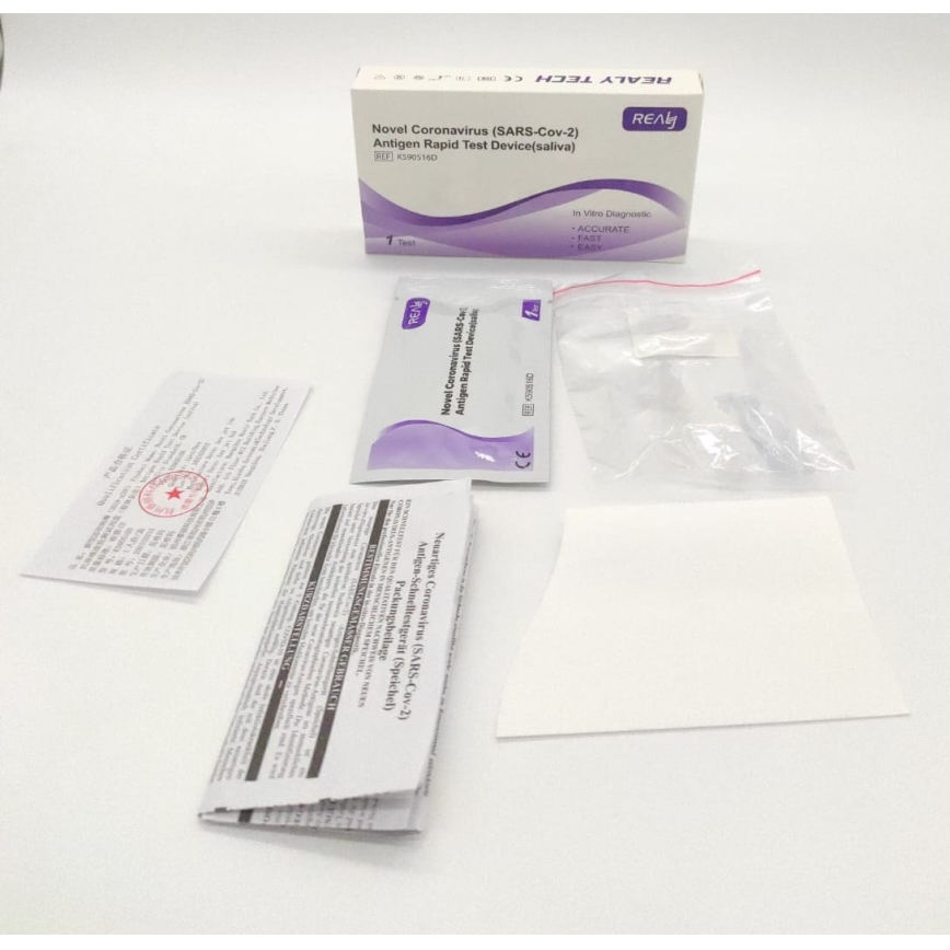RealyTech - Antigentest mod COVID-19 hurtig spyttest 1 stk.