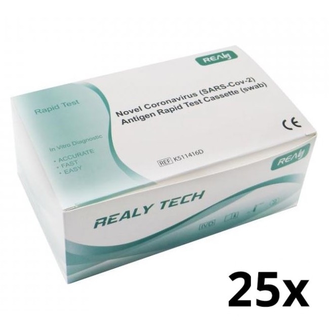 RealyTech - COVID-19 kviktest 25 stk. næsepodning
