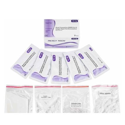 RealyTech - COVID-19 kviktest 5 stk. spyttest