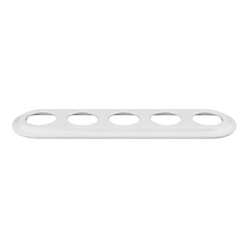Reblig - Porcelæns retroramme, 5-pladsers, hvid