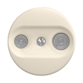 Reblig - Retro antenneudtag TV+R (gennemgående) uden ramme beige