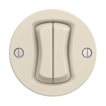 Reblig - Retro dobbelt trappeafbryder uden ramme nr. 6+6 beige