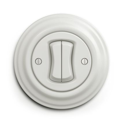 Reblig - Retro enkel keramisk ramme, hvid