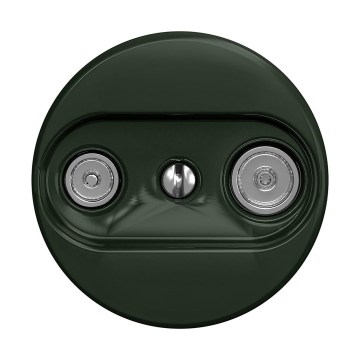 Reblig - Retro gennemgående TV+R antenneudtag uden ramme, grønt