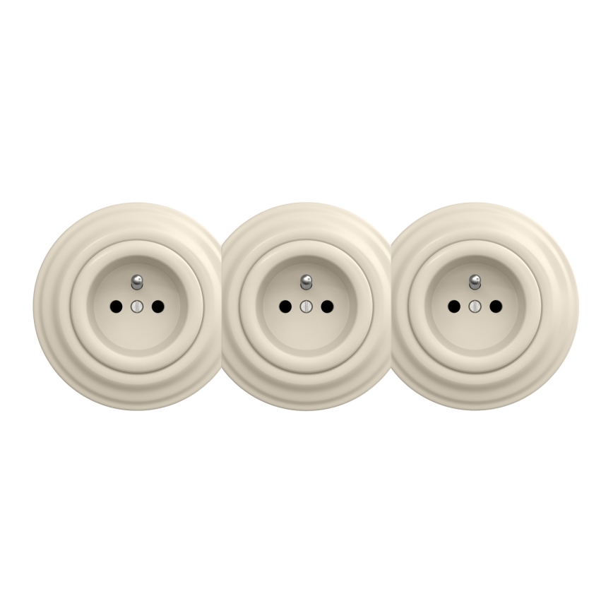 Reblig - Retro midterramme beige