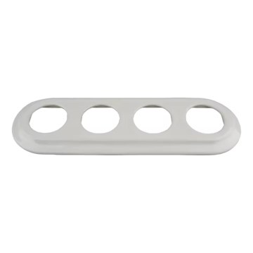 Reblig - Retro porcelænsramme til 4 billeder, hvid