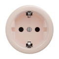 Reblig - Retro rammefri stikkontakt til hjemmet SCHUKO 230V/16A, gammelrosa