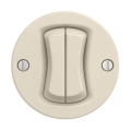 Reblig - Retro rammeløs dobbelt afbryder, beige