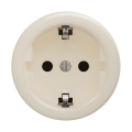 Reblig - Retro stikkontakt til hjemmet, rammeløs, SCHUKO 230 V/16 A, beige