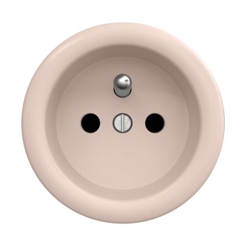 Reblig - Retro stikkontakt til hjemmet uden ramme 230V gammelrosa
