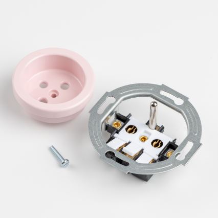 Reblig - Retro stikkontakt til hjemmet uden ramme 230V gammelrosa