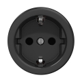 Reblig - Retro stikkontakt til hjemmet uden ramme SCHUKO 230V/16A sort