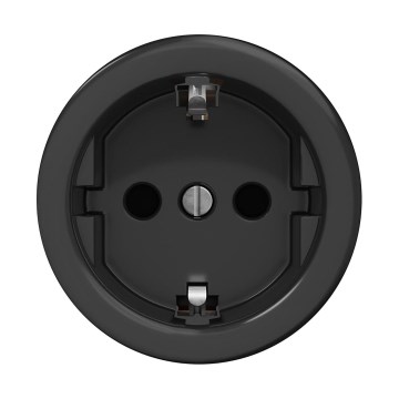 Reblig - Retro stikkontakt til hjemmet uden ramme SCHUKO 230V/16A sort