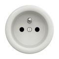 Reblig - Retro stikkontakt uden ramme 230V keramisk hvid