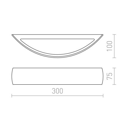 RED - Design Rendl - R10266 - Væglampe CRESCENT R7s/80W/230V