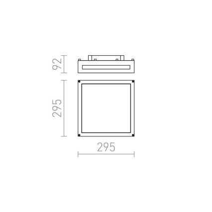 RED - Design Rendl - R10359 - Udendørs loftlampe PLAKA 2xE27/26W/230V IP54