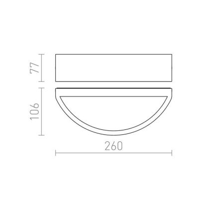 RED - Design Rendl - R10364 - Udendørs væglampe LESA 1xE27/26W/230V IP54