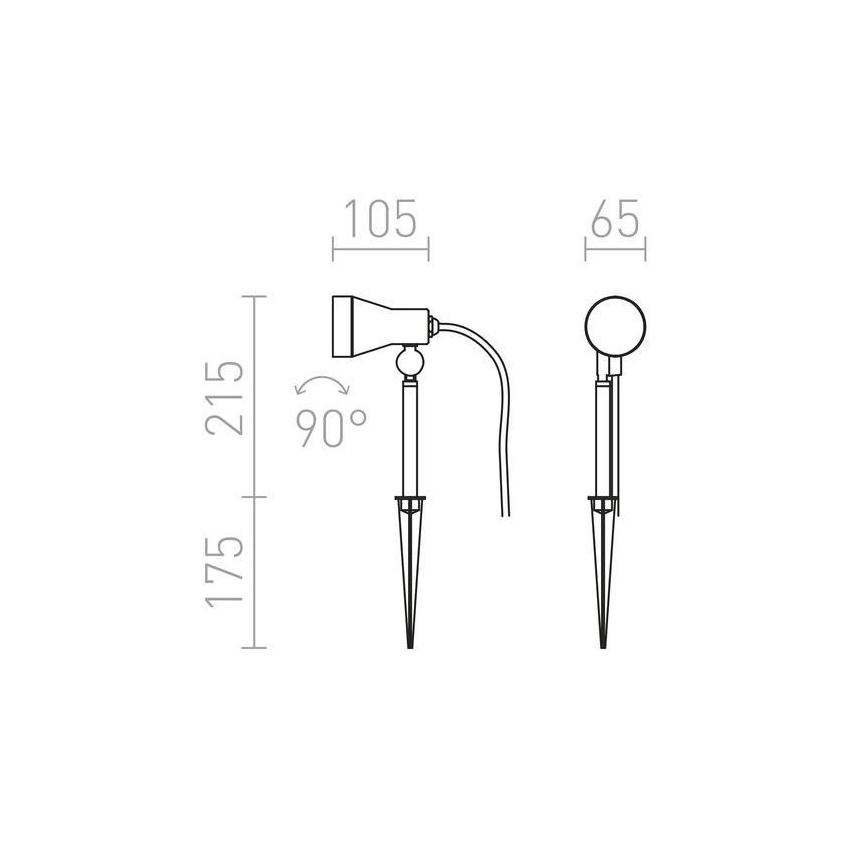 RED - Design Rendl - R10431 - Udendørslampe DIREZZA 1xGU10/35W/230V IP54