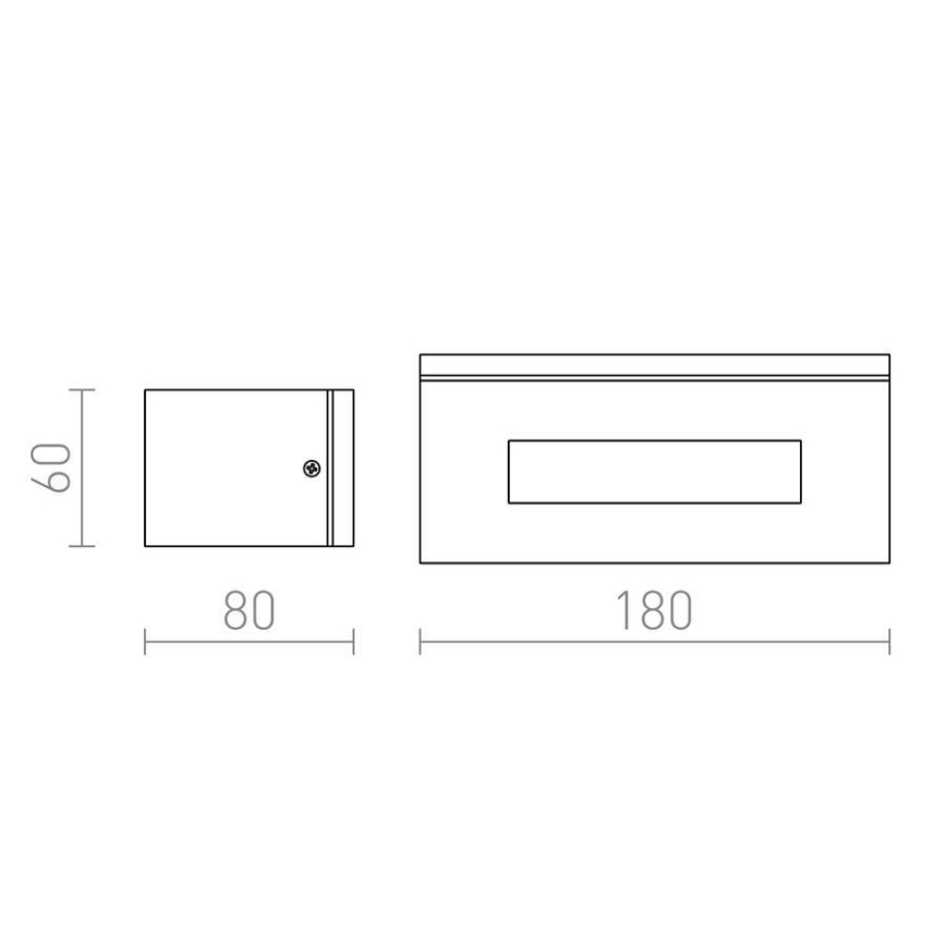 RED - Design Rendl-R10439 - Udendørs væglampe WOOP 1xR7s/48W/230V IP54
