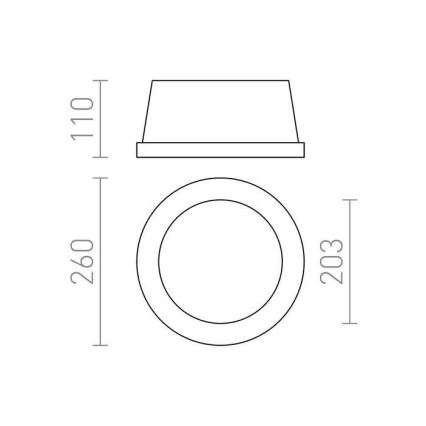 RED - Design Rendl - R10444 - Indbygningslampe MIA 2xE27/40W/230V