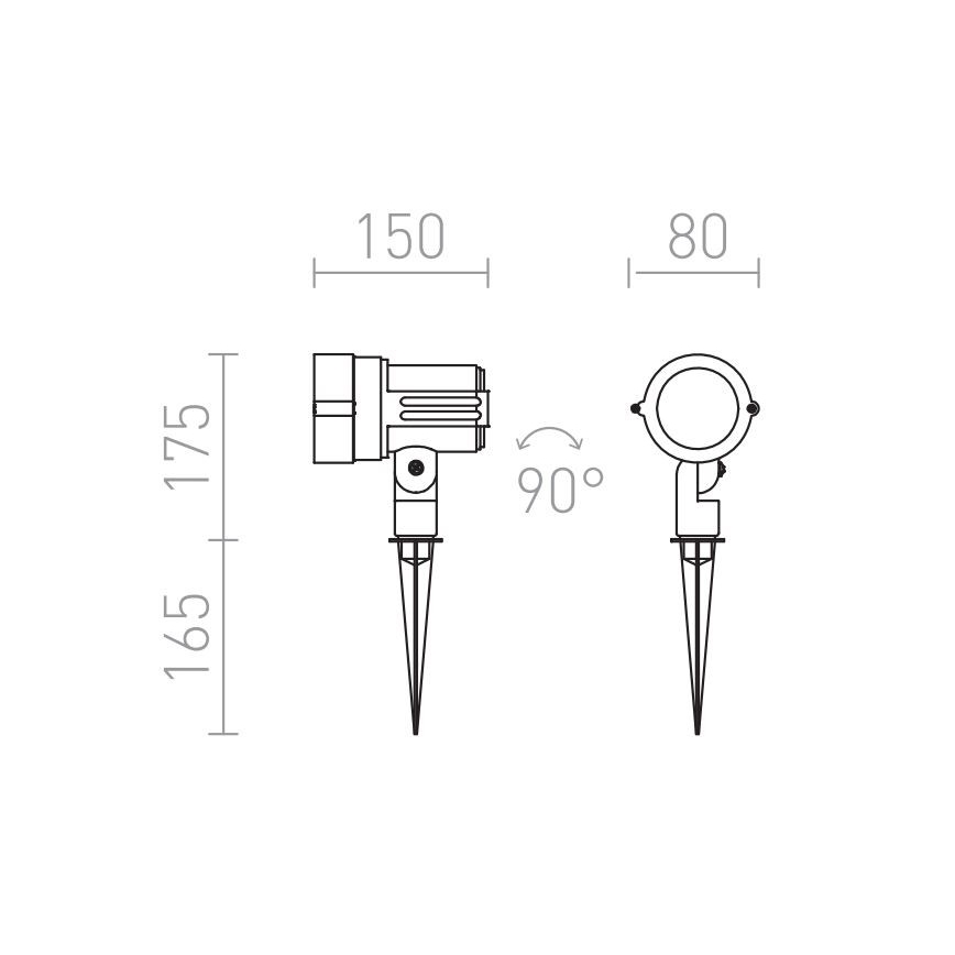 RED - Design Rendl - R10527 - LED udendørslampe GARY LED/10W/230V IP65 grå