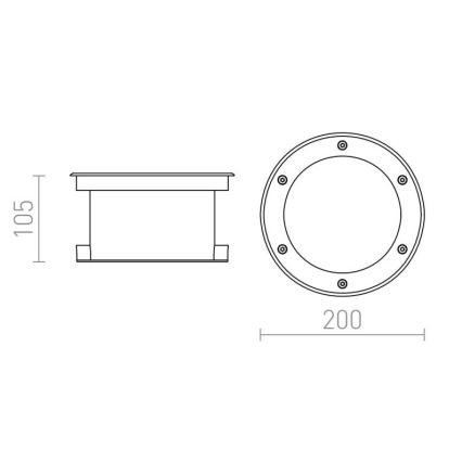 RED - Design Rendl - R10532 - Udendørs LED lampe TERRA LED/20W/230V IP67