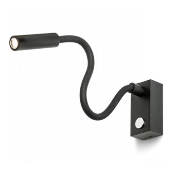 RED - Design Rendl - R10541 - LED Fleksibel lampe AIM LED/3W/230V sort