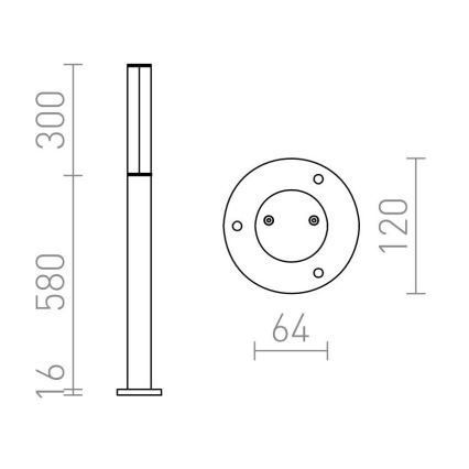 RED - Design Rendl - R10548 - LED udendørslampe VADIS LED/8W/230V IP54