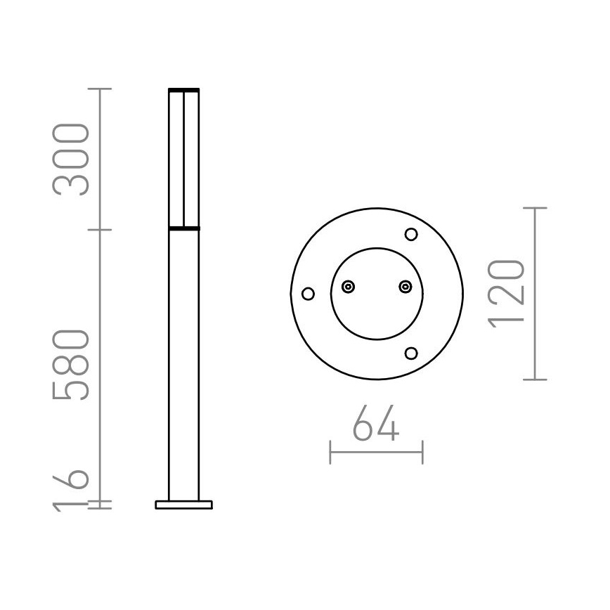 RED - Design Rendl - R10548 - LED udendørslampe VADIS LED/8W/230V IP54