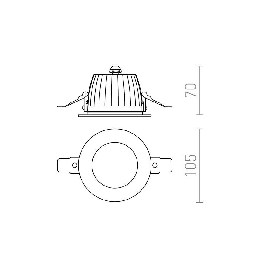 RED - Design Rendl - R10565 - LED indbygningsspot til badeværelse AMIGA 8W/230V IP65