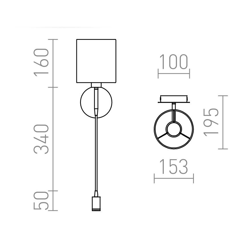 RED - Design Rendl - R10580 - LED væglampe VERSA 1xE27/42W/230V + LED/3W