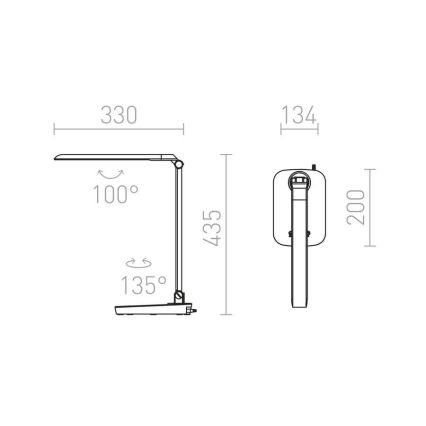 RED - Design Rendl - R10608 - LED bordlampe dæmpbar IBIS LED/8W/230V