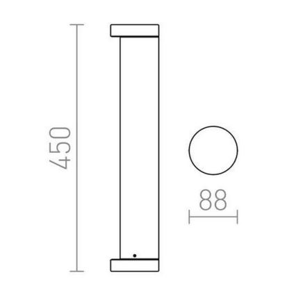 RED - Design Rendl - R11171 - LED udendørslampe SONET LED/7W/230V IP54 antracitgrå