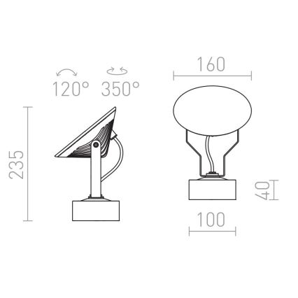 RED - Design Rendl - R11753 - Udendørs LED væglampe FOX LED/9W/230V IP65