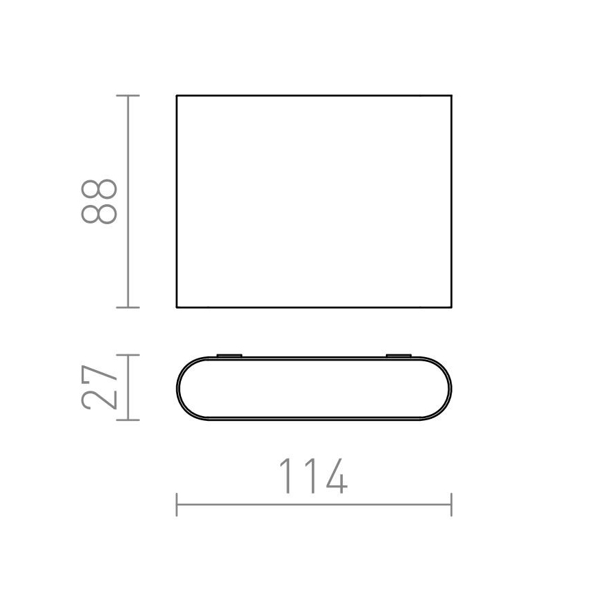RED - Design Rendl-R12012 - Udendørs LED væglampe CHOIX 2xLED/3W/230V IP54