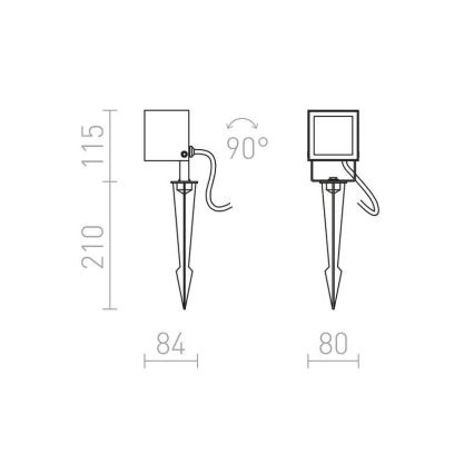 RED - Design Rendl - R12025 - LED udendørslampe BORA LED/6W/230V IP54