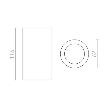 RED - Design Rendl - R12043 - Spotlampe MOMA 1xGU10/35W/230V hvid