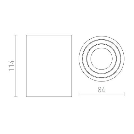 RED - Design Rendl - R12044 - Spotlampe MOMA 1xGU10/35W/230V hvid