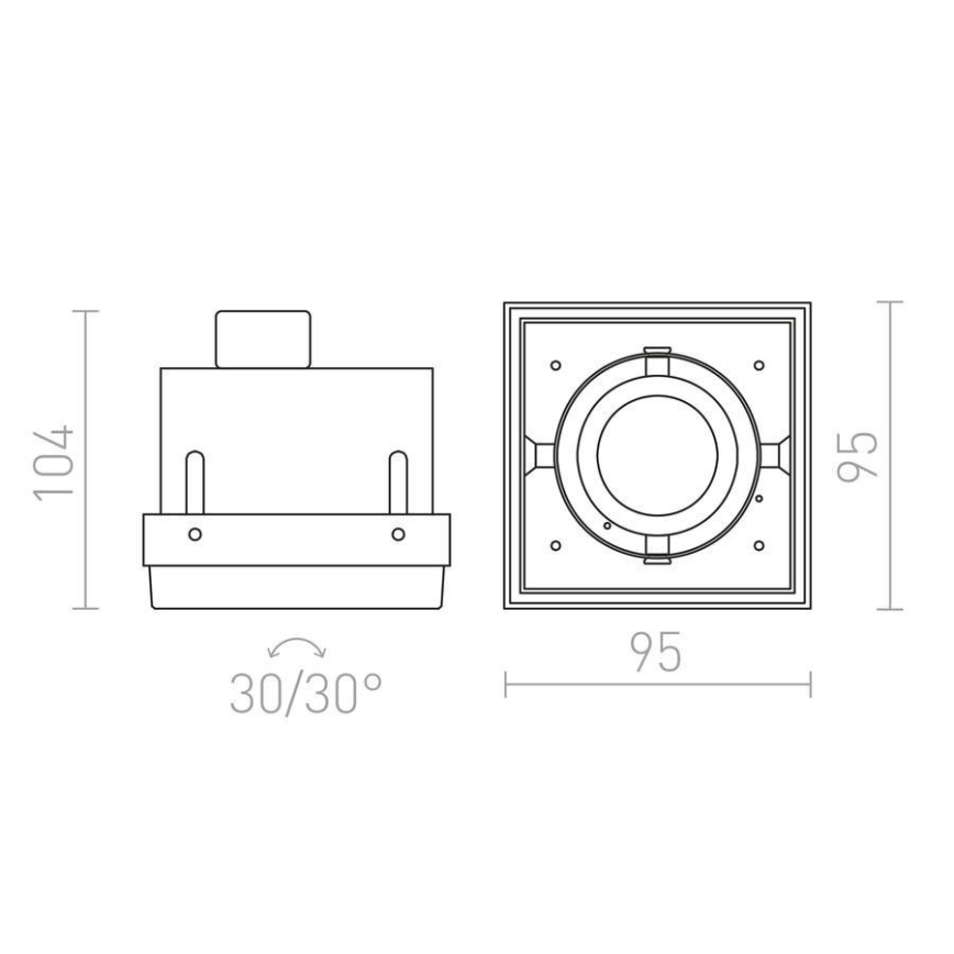 RED - Design Rendl - R12052 - Indbygningslampe ELECTRA 1xGU10/50W/230V