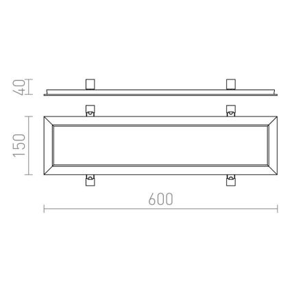 RED - Design Rendl - R12061 - LED indbygningspanel STRUCTURAL LED/22W/230V