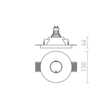 RED - Design Rendl - R12357 - Indbygningslampe DAG 1xGU10/35W/230V