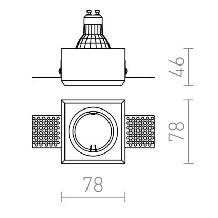 RED - Design Rendl - R12361 - Indbygningsspot QUO 1xGU10/35W/230V