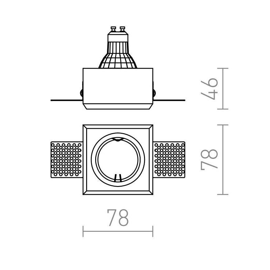 RED - Design Rendl - R12361 - Indbygningsspot QUO 1xGU10/35W/230V
